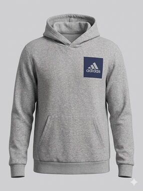 Adidas Men’s Gray Hoodie Size Large Ptp 24” A0139
